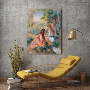 Tableau toile, affiche, Pierre-Auguste Renoir, Dans le Pré
