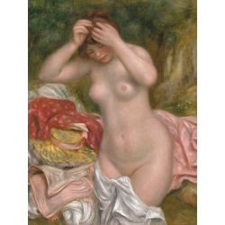 Cuadro, poster y lienzo, Pierre-Auguste Renoir, Bather combing her hair