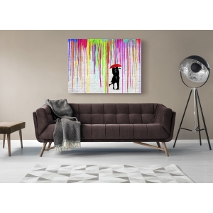 Wall art print and canvas. Masterfunk Collective, Romance in the Rain
