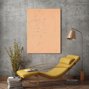 Cuadro, poster y lienzo, Egon Schiele, El beso