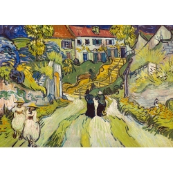 Tableau toile, affiche, poster van Gogh, L’escalier d'Auvers