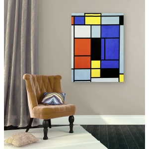 Cuadro abstracto en canvas. Piet Mondrian, Tableau No. 1