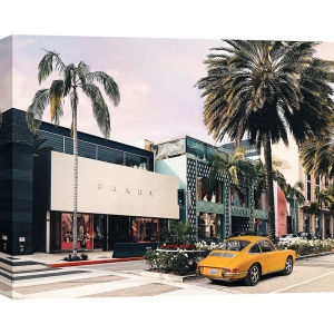 Tableau magasins Prada Gucci in Rodeo Drive, Beverly Hills, California