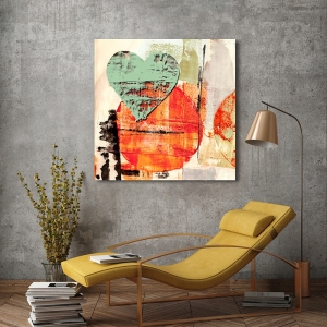 Leinwandbilder und poster, Peter Winkel, Pop Love 1 (Herz+Sonne)