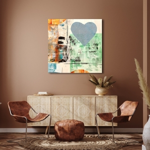 Abstract wall art print, canvas. Winkel, Pop Love 2 (Heart)