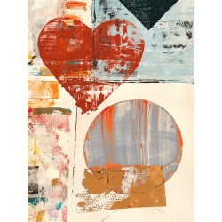 Abstract wall art print, canvas. Winkel, Pop Love 3 (detail, Heart)