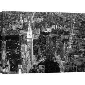 Wall art print and canvas. Setboun, Aerial view of Manhattan, New York