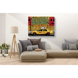 Wall art print and canvas. Setboun, Taxi and mural painting, New York
