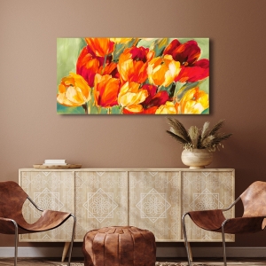 Floral wall art print and canvas. Jim Stone, Tulip field