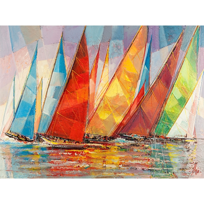 sailboat regatta art print