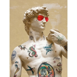Tableau moderne sur toile et affiche, Steven Hill, Tattooed David