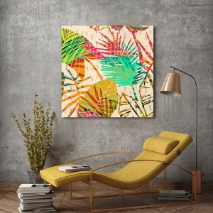 Cuadro de hojas moderno, lienzo y poster. Grant, Palm Festoon I