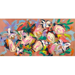 Blumenbilder auf Leinwand, Kunstdruck, Kelly Parr, Seerosen in Sonne