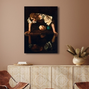 Wall art print, canvas, poster Caravaggio, Narcissus