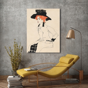Quadro con disegno di Egon Schiele, Ritratto di donna II