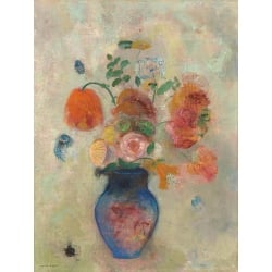 Art print, canvas, poster Odilon Redon, Large Vase with Flowers