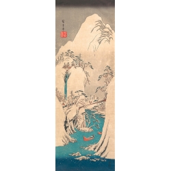 Japanese art print, canvas, poster Ando Hiroshige, Snowy Gorge