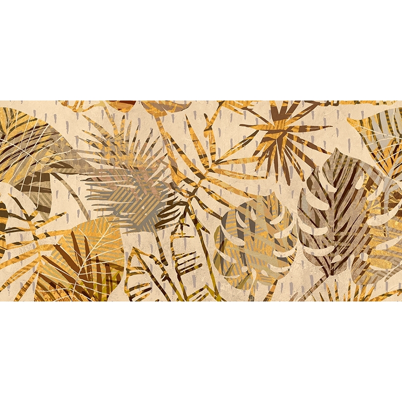 Cuadro de hojas, lienzo y poster, Eve C. Grant, Palmeras doradas