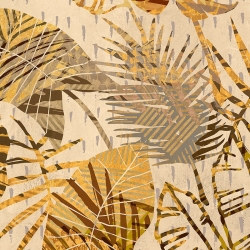 Quadro moderno con foglie di palma. Grant, Palm Festoon Gold I