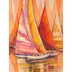 Quadro barche a vela, stampa su tela. Florio, Vele nel sole