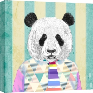Cuadro moderno animales, panda, Matt Spencer, The Dude, detalle