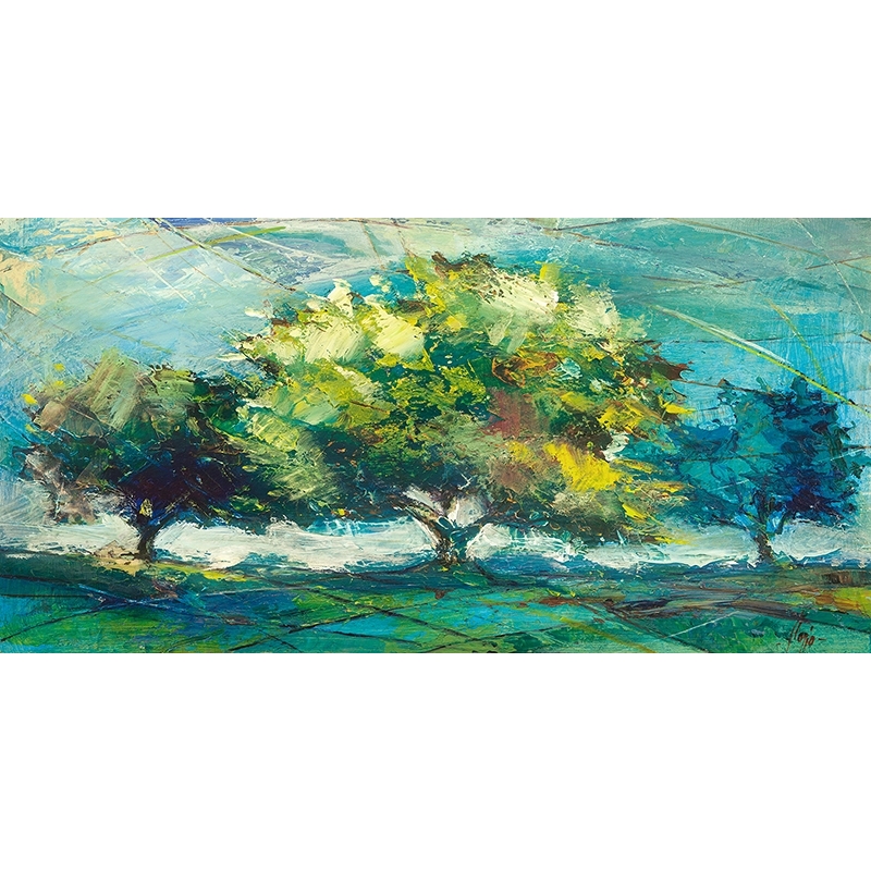 Kunstdruck, Leinwandbilder, Saphir-Bäume von Luigi Florio