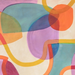 Cuadro abstracto de colores, Laughter II (detalle), Steve Roja