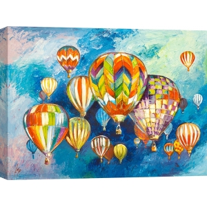 Leinwandbilder, Heißluftballons am Himmel I von Luigi Florio