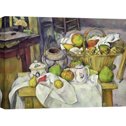 Quadro, stampa su tela. Paul Cezanne, Natura morta con cesto (dettaglio)