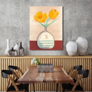 Tableau sur toile, affiche, Vase avec tulipes I de Pat Dupree