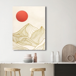 Modern art print, Sunset on the Mountains I by Sayaka Miko
