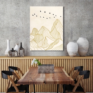 Modern art print, Sunset on the Mountains II by Sayaka Miko