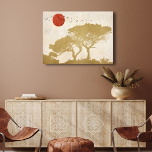 Tableau style scandinave, Au-dessus des arbres de Sayaka Miko