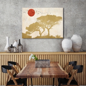 Tableau style scandinave, Au-dessus des arbres de Sayaka Miko