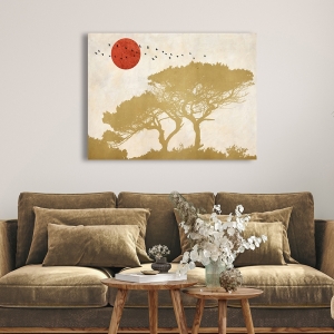 Tableau style scandinave, Au-dessus des arbres de Sayaka Miko