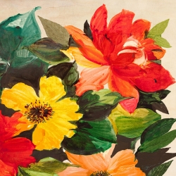 Tableau fleurs sur toile, affiche, L'été au jardin II de Anna Borgese