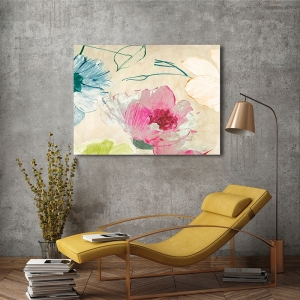 Tableau sur toile, affiche, Fleurs colorées I de Kelly Parr