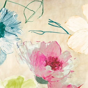 Tableau, Composition florale colorée I (détail) de Kelly Parr