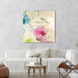 Cuadro en lienzo, Composición floral colorida I detalle, Kelly Parr