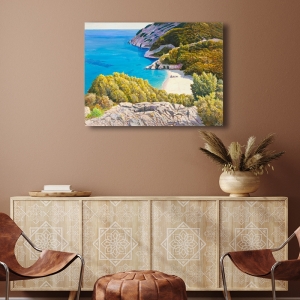 Seascape art print and canvas, Sunny bay by Adriano Galasso