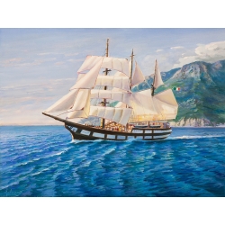 Wall art print and canvas, Schooner by Adriano Galasso