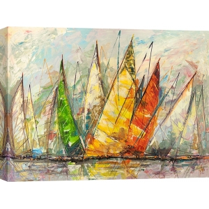 Sailboats art print and canvas, Great Regatta by Luigi Florio