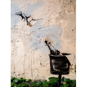 Banksy art print, Rue des Hospitalières Saint-Gervais, Paris