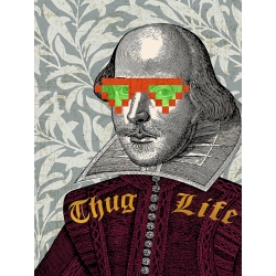 Art print and canvas, Modern William Shakespeare by Matt Spencer