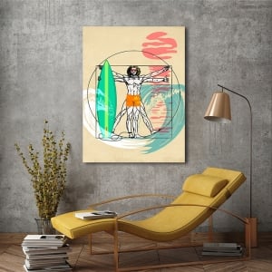 Cuadro en lienzo y lámina enmarcada, Cogito Ergo Surf, Steven Hill