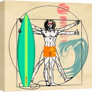 Wall art print and canvas, Cogito Ergo Surf (detail) by Steven Hill
