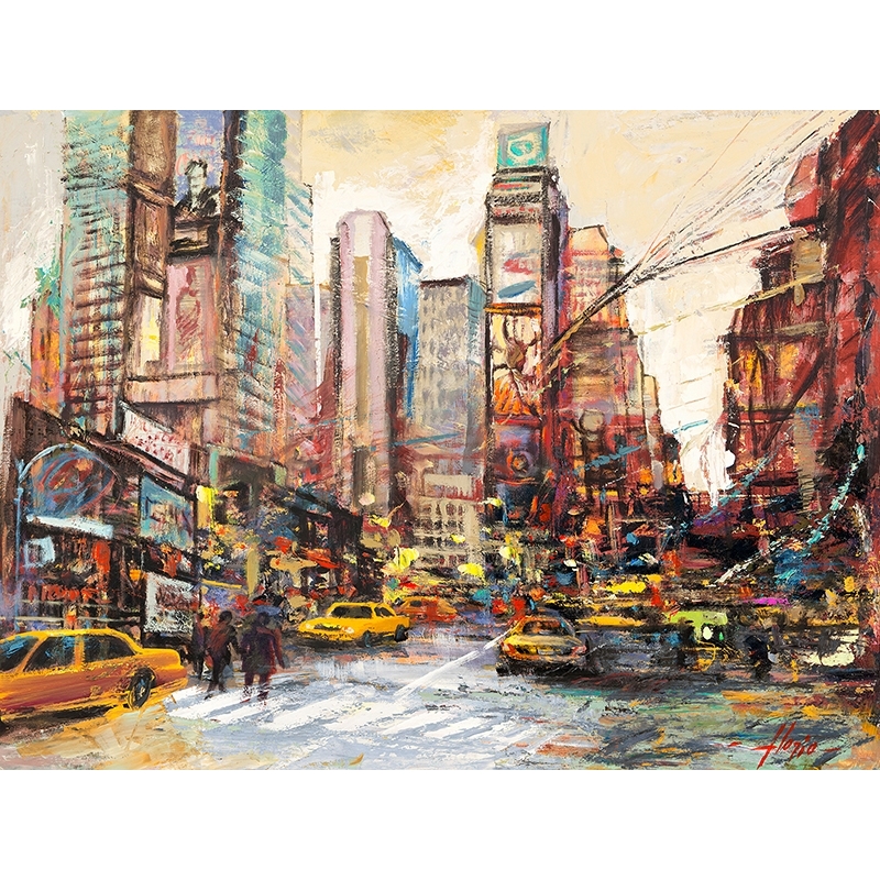 Tableau sur toile, affiche, Matin à Manhattan de Luigi Florio