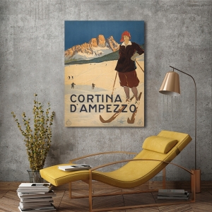 Quadro, stampa, poster vintage Cortina, 1920