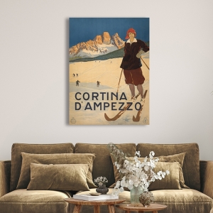 Vintage art print and canvas, Cortina, 1920 by  Anonymous