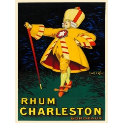 Poster vintage y lámina enmarcada, Rhum Charleston, Jean D'Ylen 
